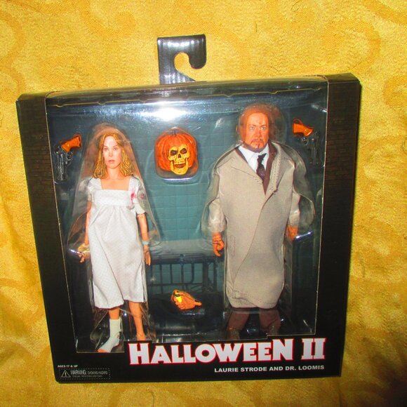 NECA HALLOWEEN II LAURIE STRODE AND DR. LOOMIS FIGURES- FACTORY SEALED BOX - Picture 1 of 2